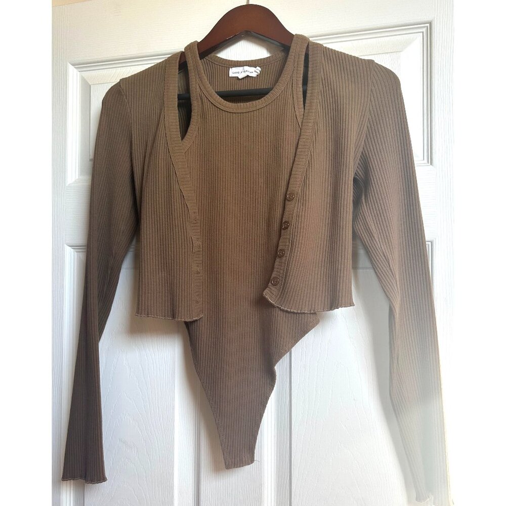 Good American Two Piece Cardigan Set